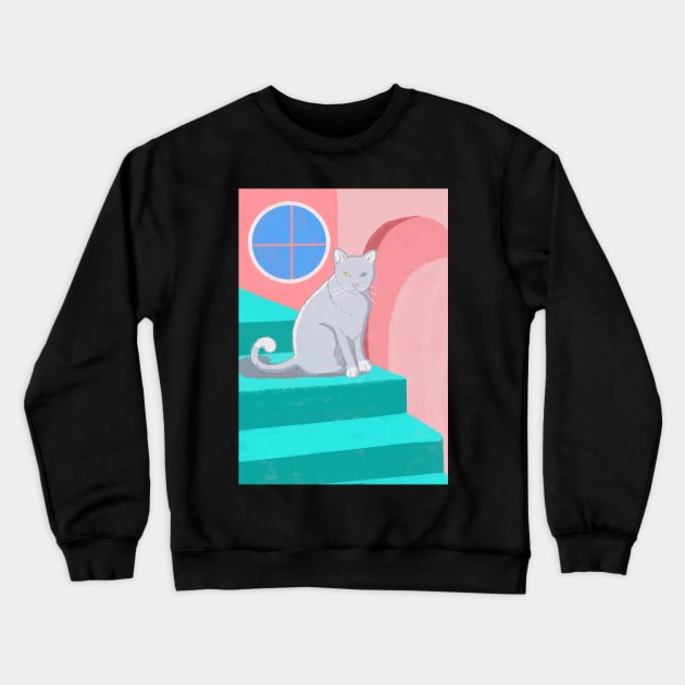 Gatto Crewneck Sweatshirt by Hopola